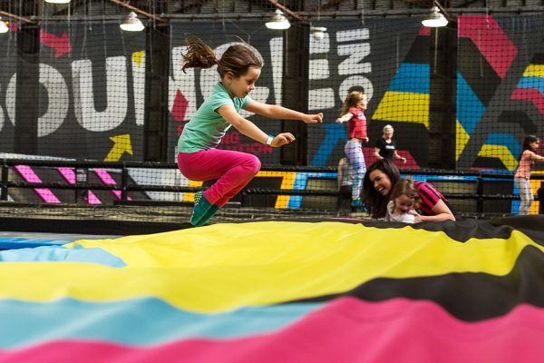 Photo of a kid jumping into the Big Bag