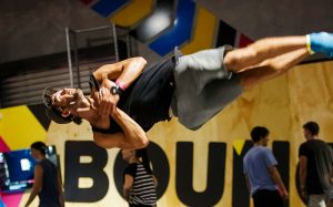 Photo of a man doing a flip